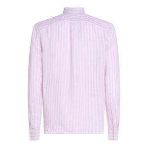Tommy Hilfiger Regular Fit Classic Pink Stripe Linen Shirt
